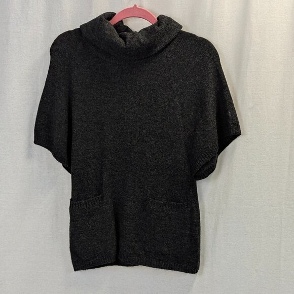 Lucy & Laurel Size XS Dark Gray Mock Turtleneck Sweater - Picture 2 of 10
